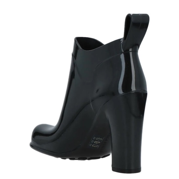 BOTTEGA VENETA Bottes cheville brillantes US6 EU36 noires fabriquées en Ital - Picture 3 of 4